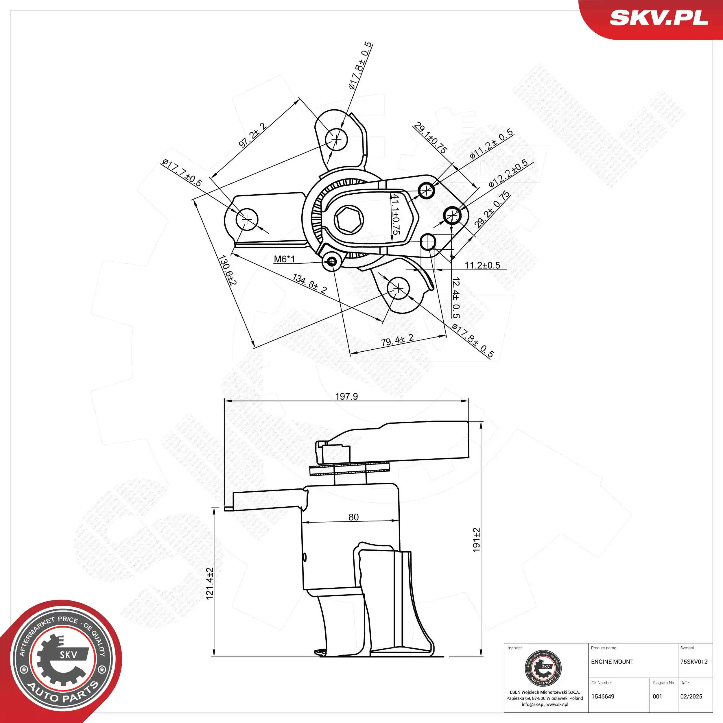 Mounting, engine